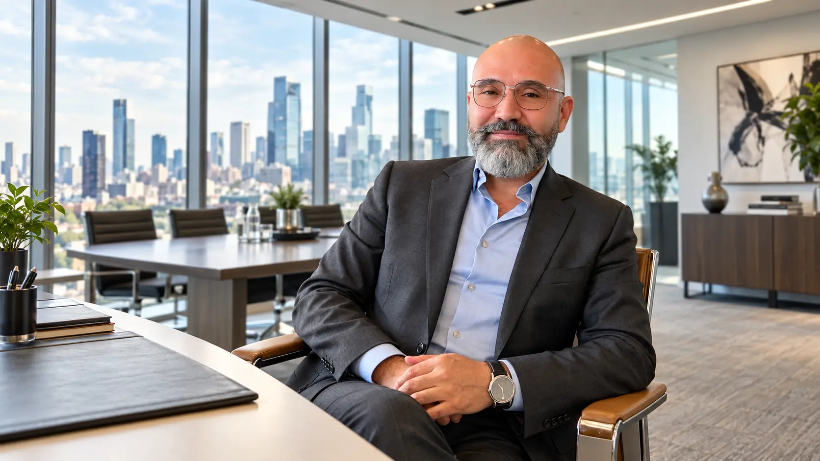 Patrick Iturra in an executive office discussing economic analysis, market perception, and strategic decision-making.