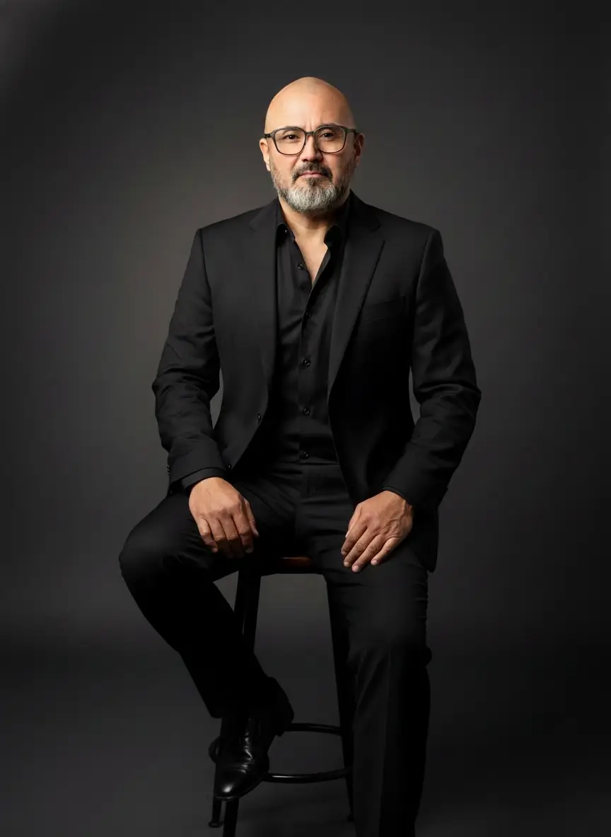 Patrick Iturra, Asset Manager and founder of Estate Investments Group, professional portrait in charcoal suit
